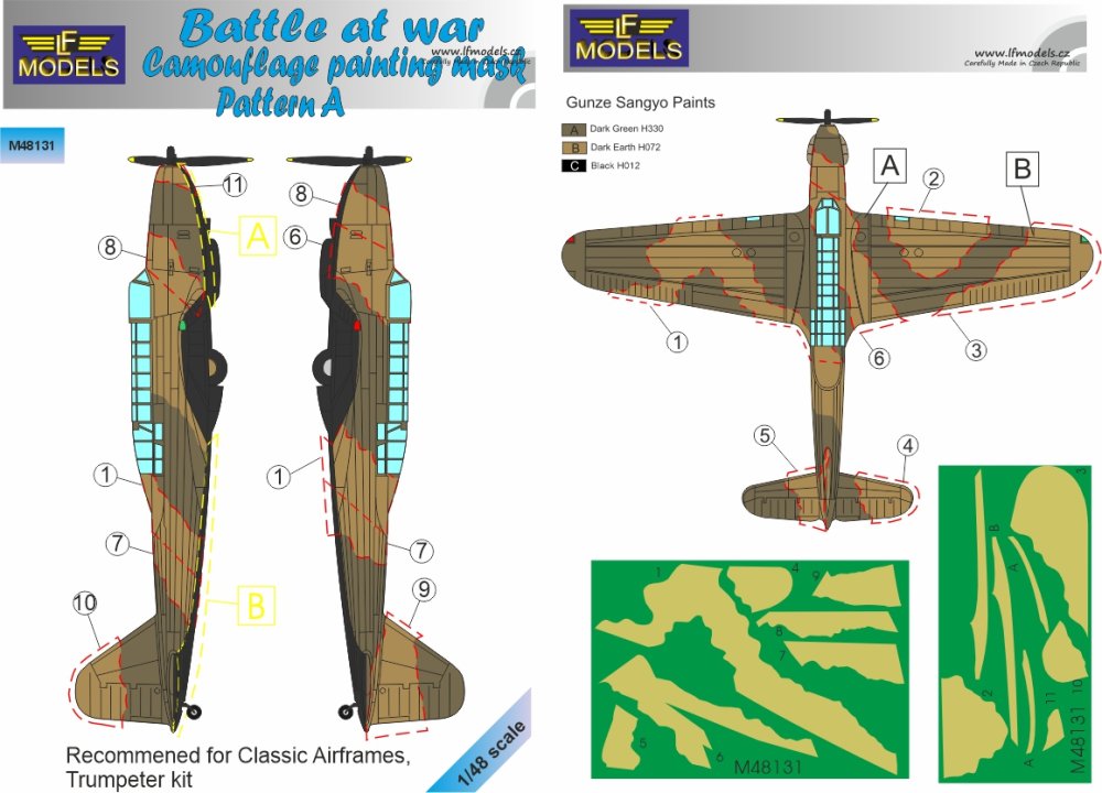 1/48 Mask Battle At War Camo painting Pattern A