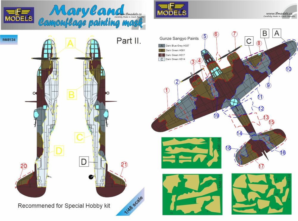 1/48 Mask Maryland Camouflage painting Part II.