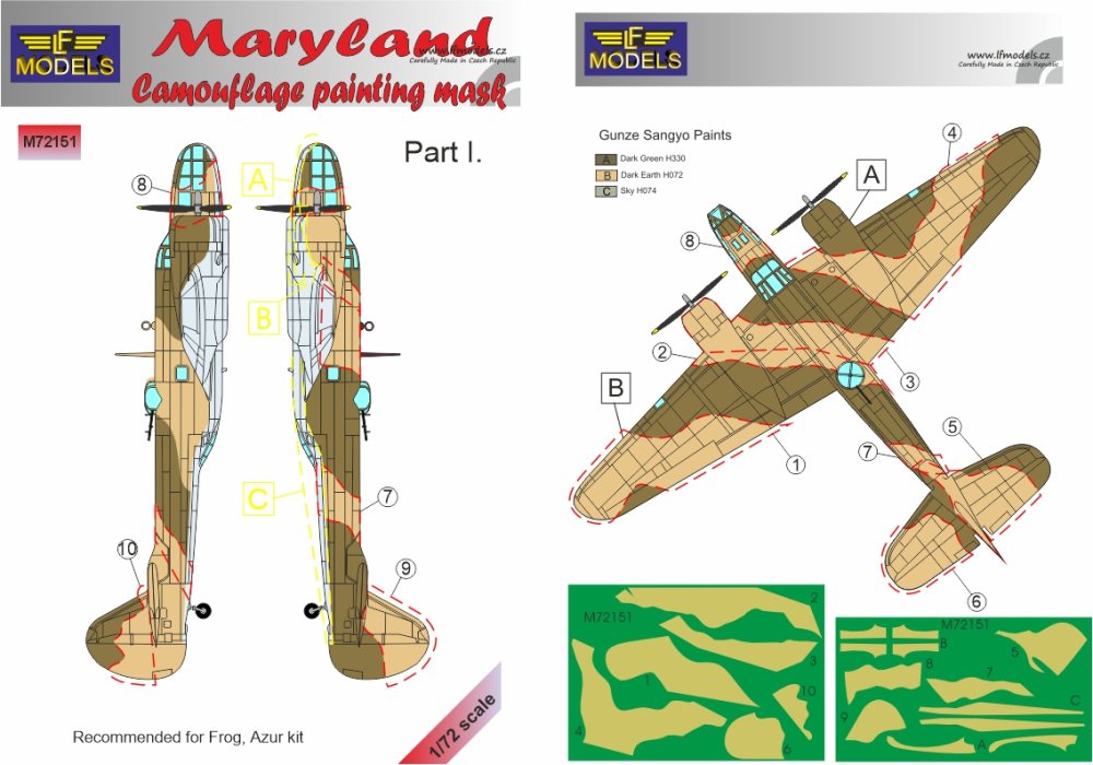 1/72 Mask Maryland Camouflage Painting Part I.