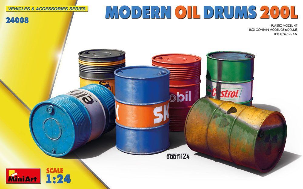 1/24 Modern Oil Drums 200L