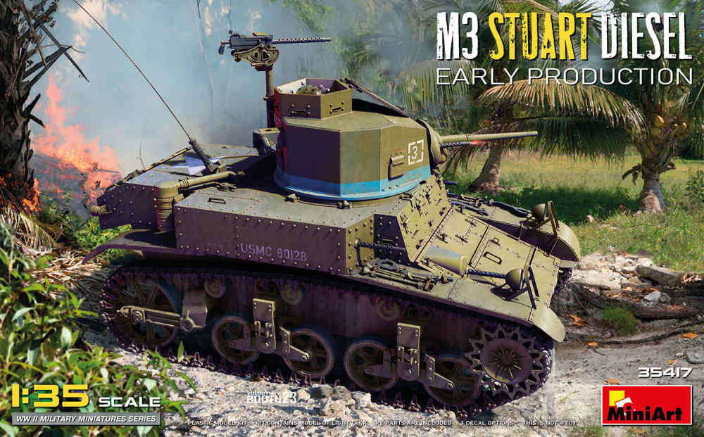 1/35 M3 Stuart Diesel Early Production (3x camo)