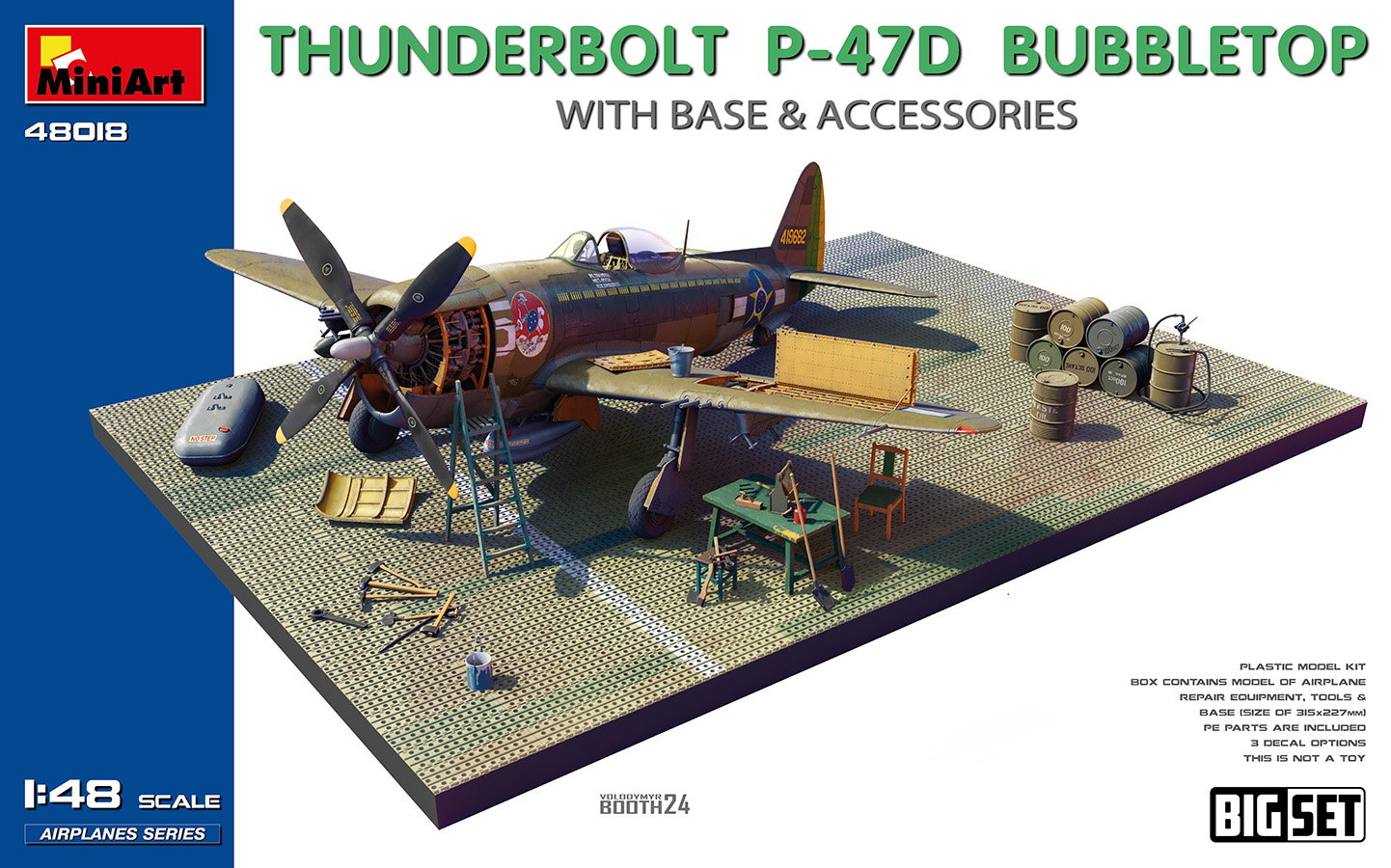 1/48 P-47D Bubbletop w/ Base&Accessories (BIG SET)