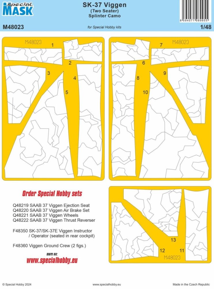 1/48 Mask SK-37 Viggen two-seater Splinter CAMO