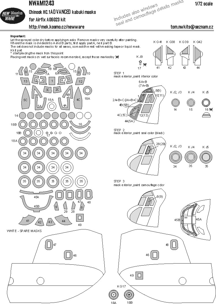 1/72 Mask Chinook HC.1 ADVANCED (AIRFIX)