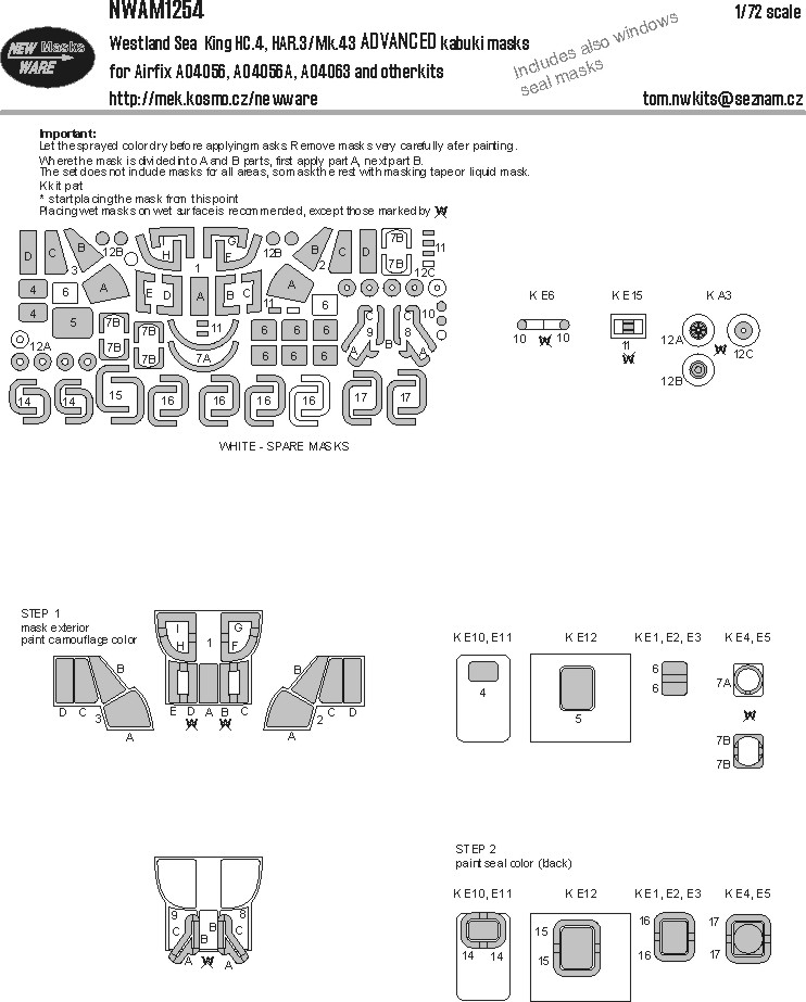 1/72 Mask West.Sea King HC.4 HAR.3/Mk.43 ADVANCED