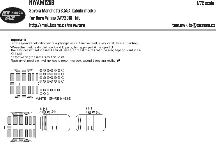 1/72 Mask S.Marchettti S.55A (DORA W.)