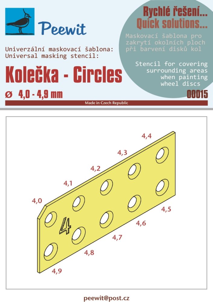 Universal mask - Circles (4,0 - 4,9 mm)