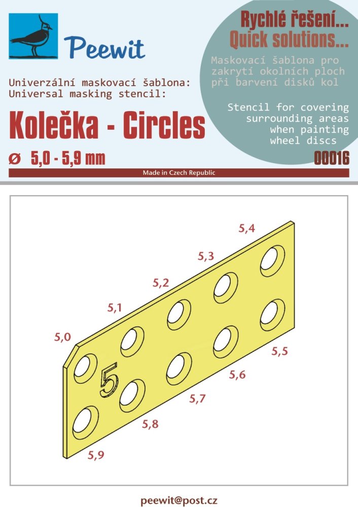 Universal mask - Circles (5,0 - 5,9 mm)