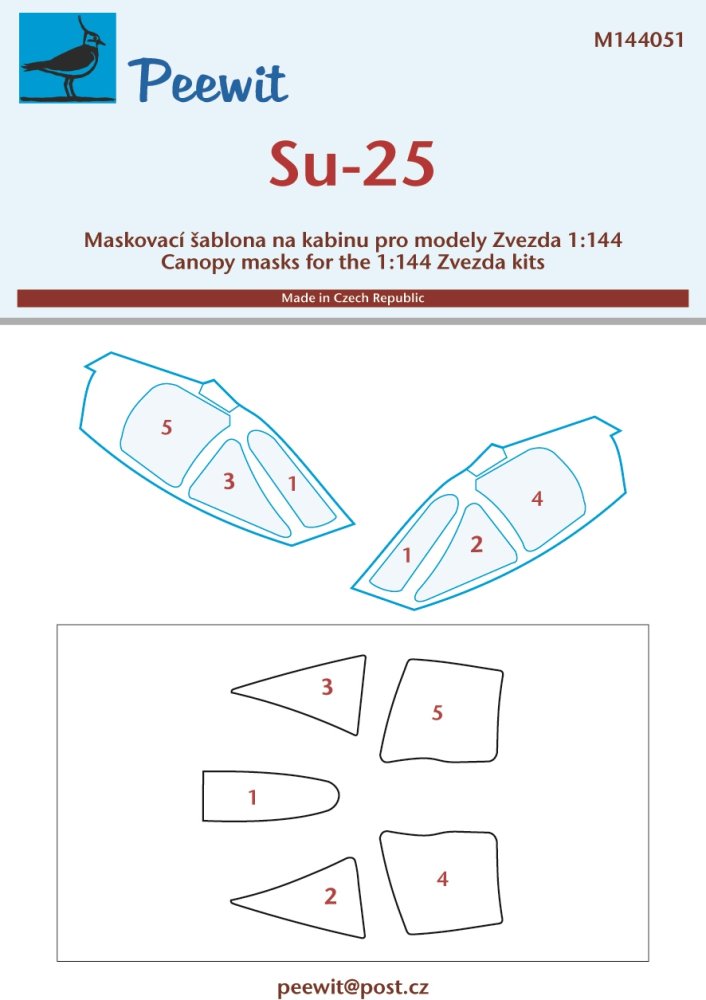 1/144 Canopy mask Sukhois SU-25 (ZVE)