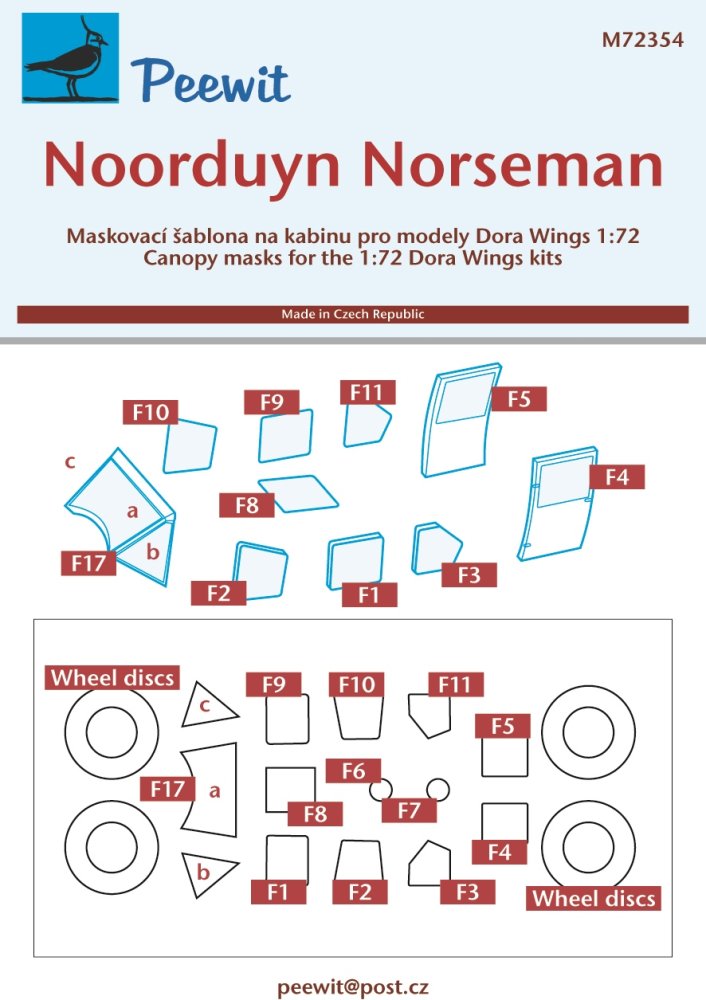 1/72 Canopy mask Noorduyn Norseman (DORA W.)