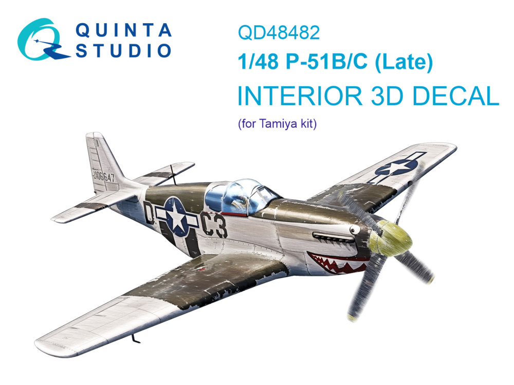 1/48 P-51B/C (Late) 3D-Print.&col. Interior (TAM)