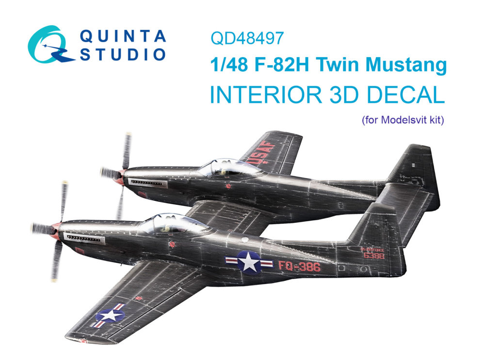 1/48 F-82H Twin Mustang 3D-Print.&col.Int. (MSVIT)