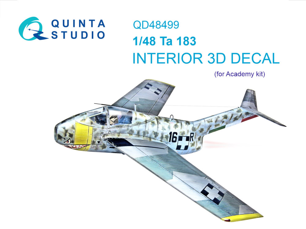 1/48 Ta 183 3D-Print.&col. Interior (ACAD)