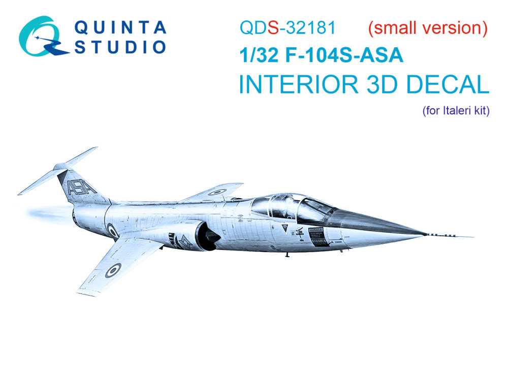 1/32 F-104S-ASA 3D-Print.&col.Interior (ITA) SMALL