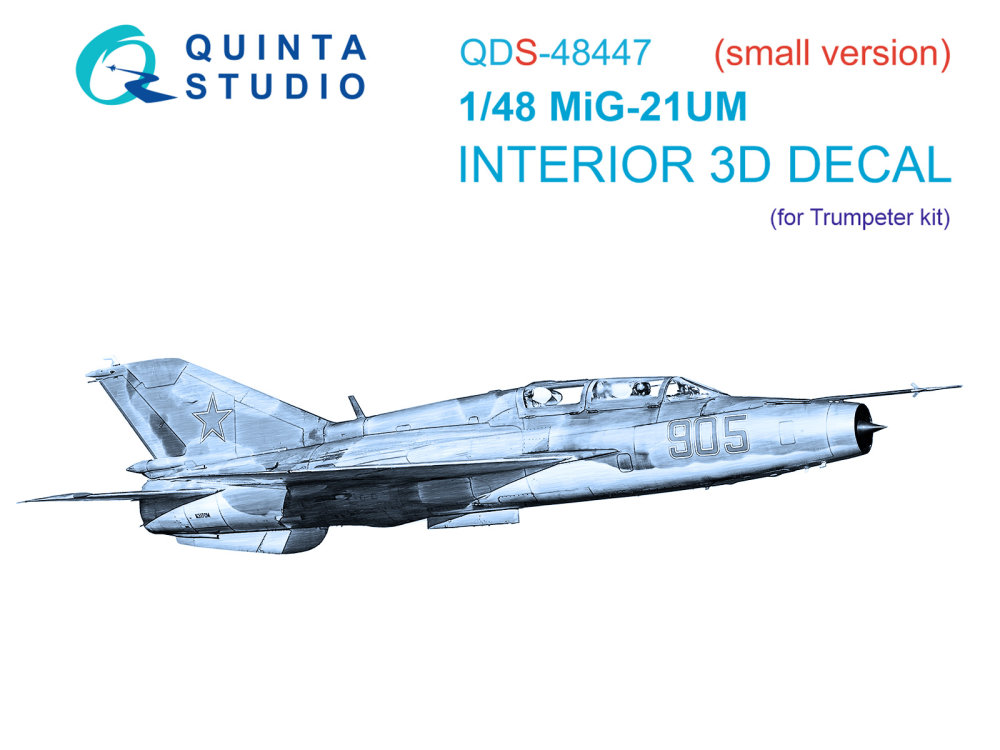 1/48 MiG-21UM 3D-Print.&col.Interior (TRUMP) SMALL