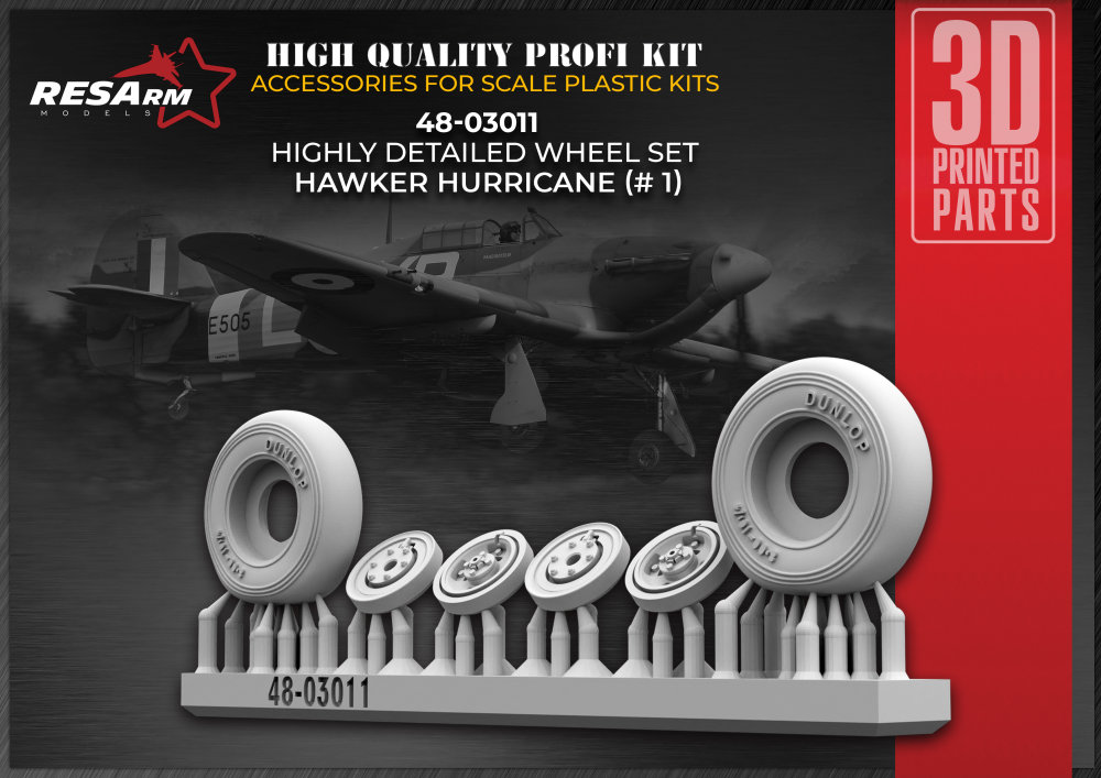 1/48 Hawker Hurricane wheels set type 1