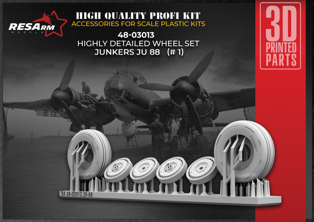 1/48 Junkers Ju-88 wheels set type 1