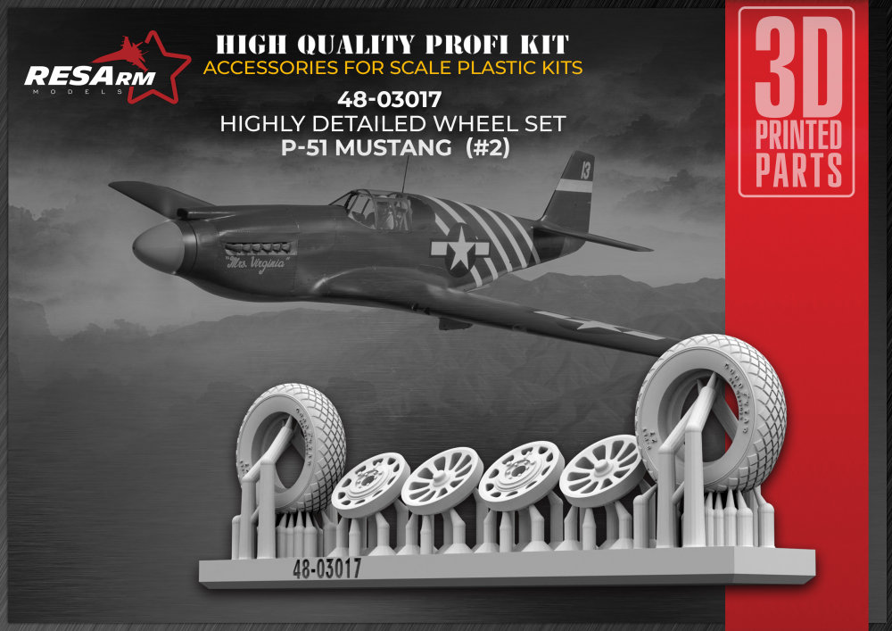 1/48 P-51 Mustang wheels set type 2