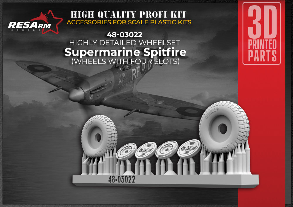 1/48 Supermarine Spitfire wheels set type 3