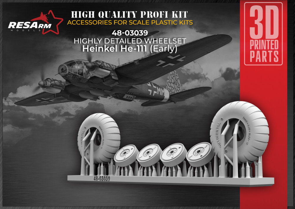 1/48 Heinkel He-111 (early) wheels set