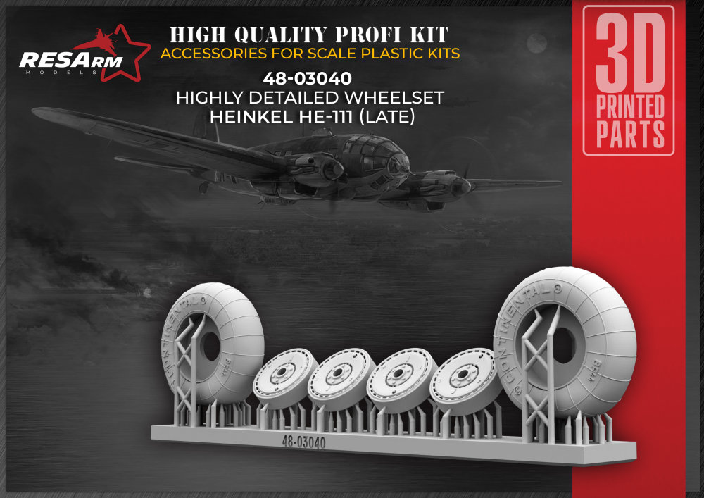 1/48 Heinkel He-111 (late) wheels set