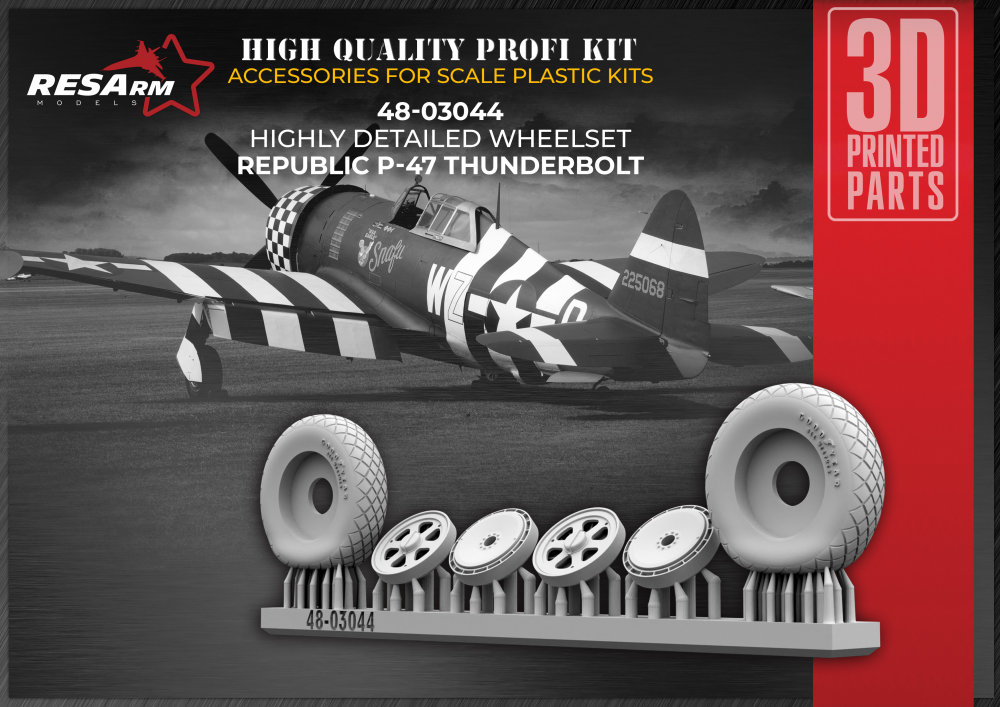 1/48 P-47 Thunderbolt wheels set