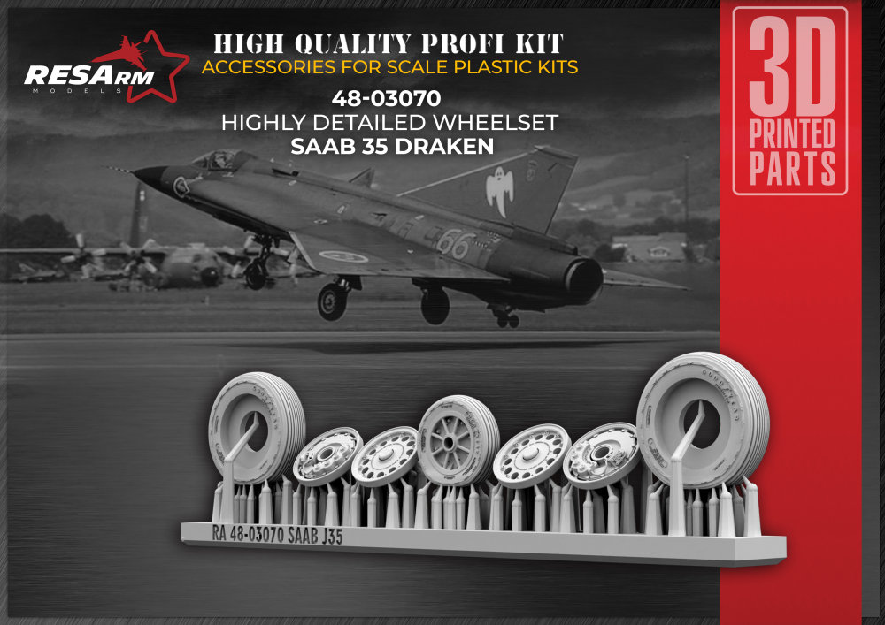 1/48 SAAB J-35 Draken wheels set