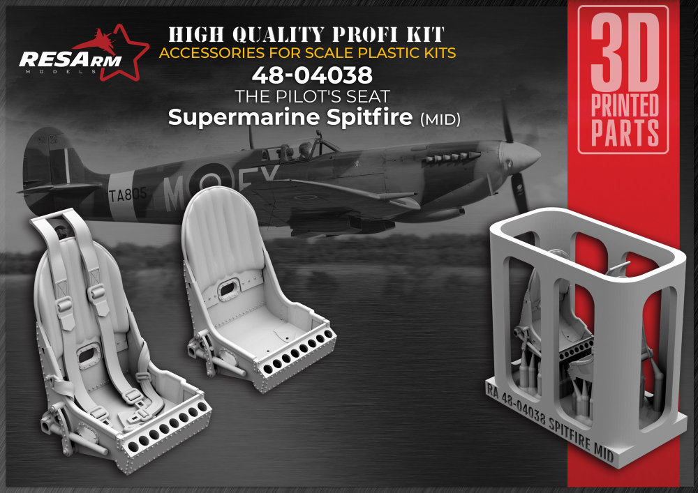 1/48 Supermarine Spitfire (mid) Pilot's Seat