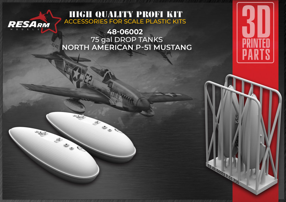 1/48 P-51 Mustang 75 gal. Drop Tanks (2 pcs.)