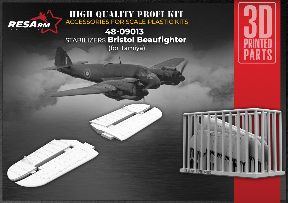 1/48 Bristol Beaufighter Stabilizers (TAM)