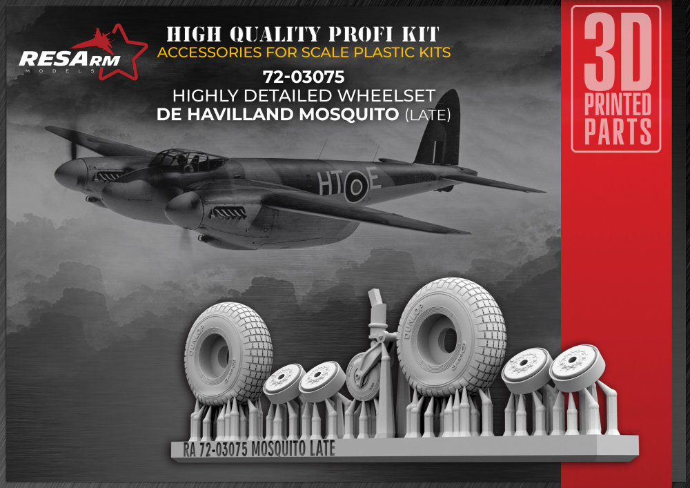 1/72 D.H. Mosquito (late) wheels set