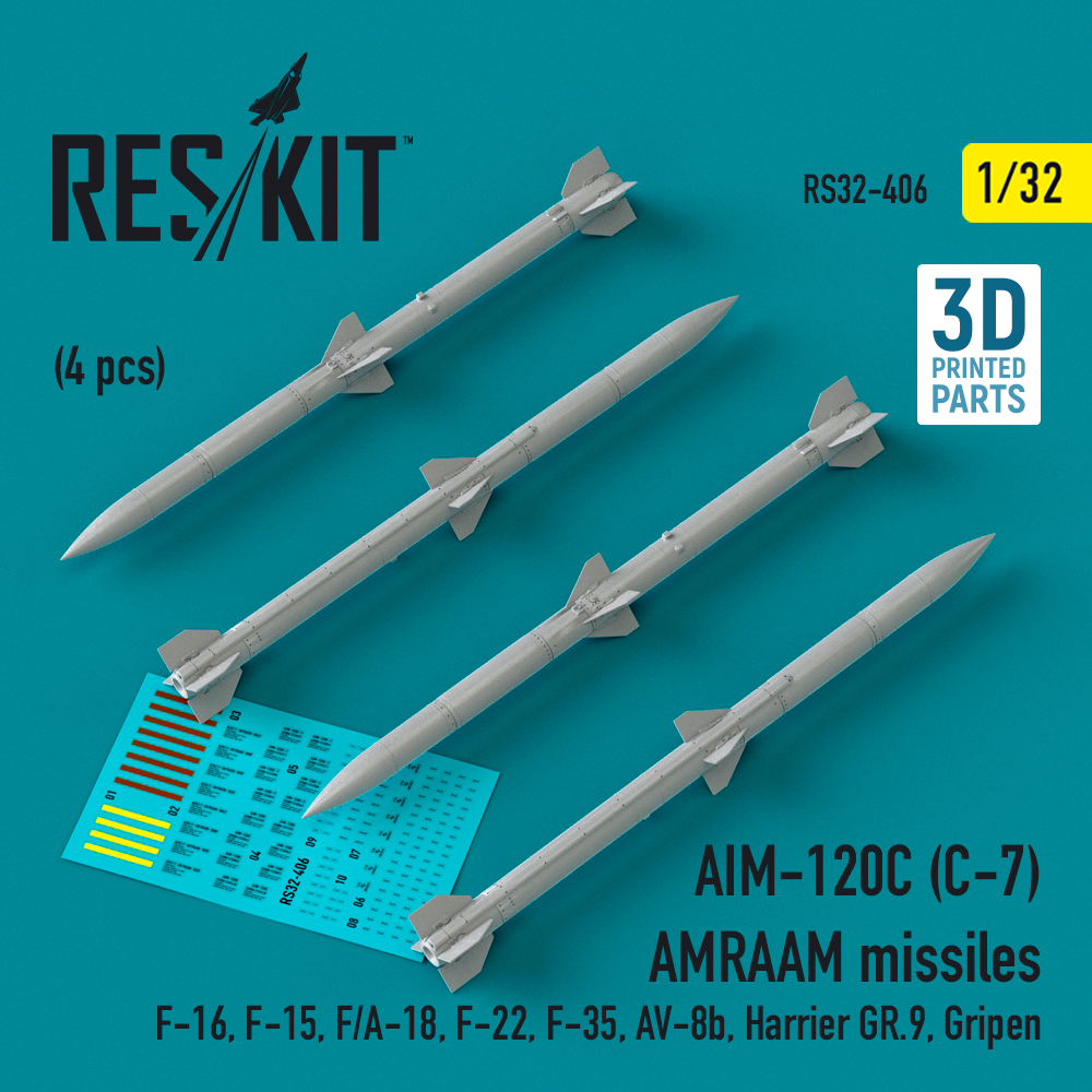 1/32 AIM-120C (C-7) AMRAAM missiles (4 pcs.)