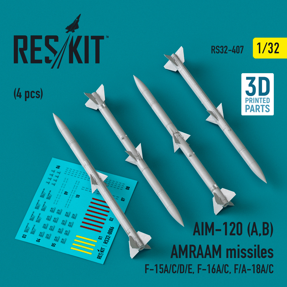 1/32 AIM-120 (A,B) AMRAAM missiles (4 pcs.)