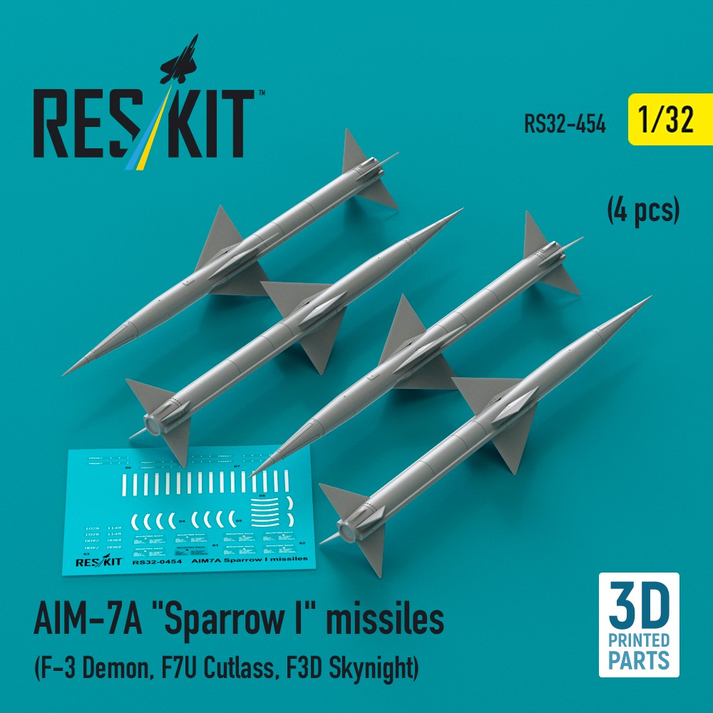 1/32 AIM-7A 'Sparrow I' missiles (4 pcs.)