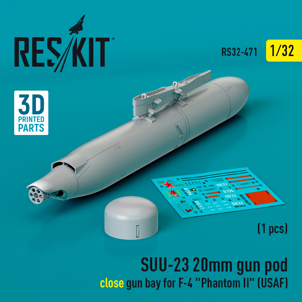 1/32 SUU-23 20mm gun pod (close gun bay) F-4 Phan.