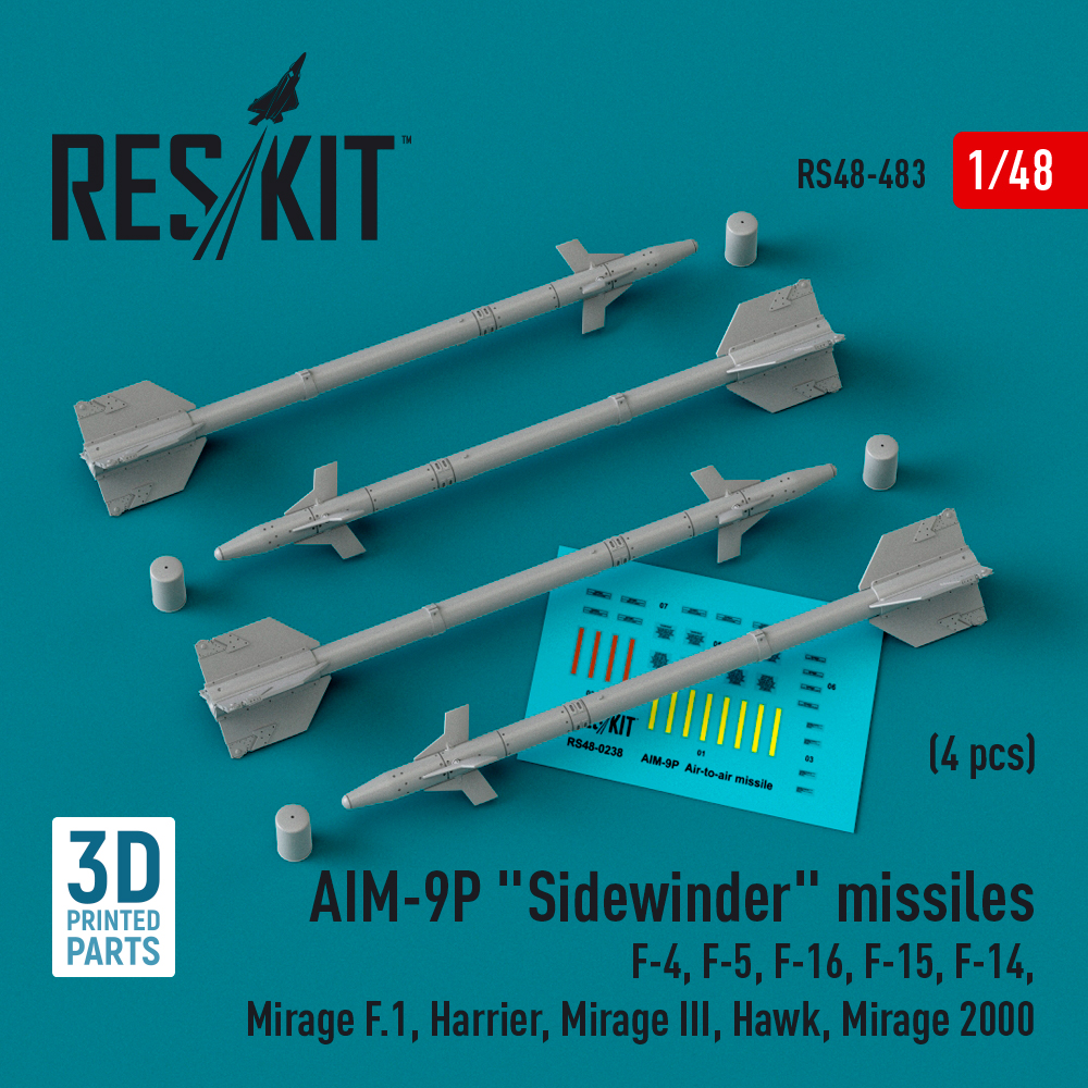 1/48 AIM-9P 'Sidewinder' missiles (4 pcs.)