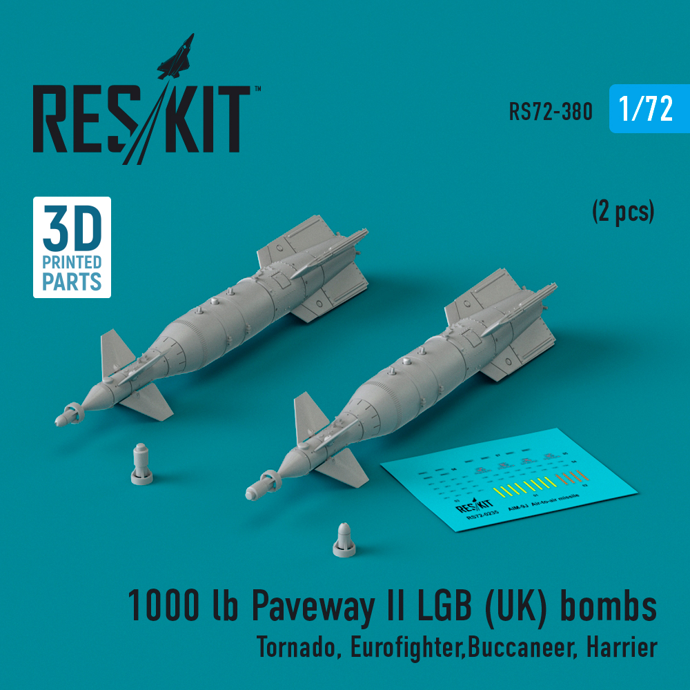 1/72 1000 lb Paveway II LGB (UK) bombs (2 pcs.)