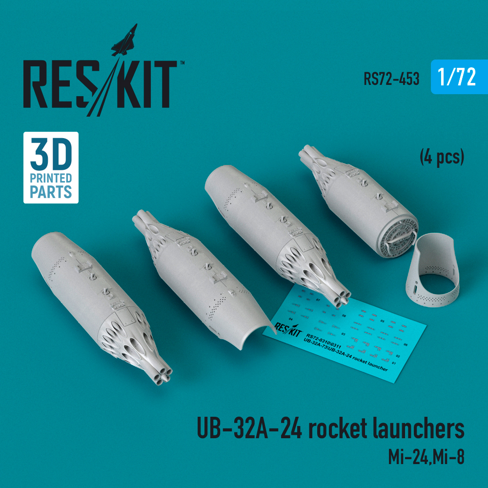 1/72 UB-32A-24 rocket launchers (4 pcs.)