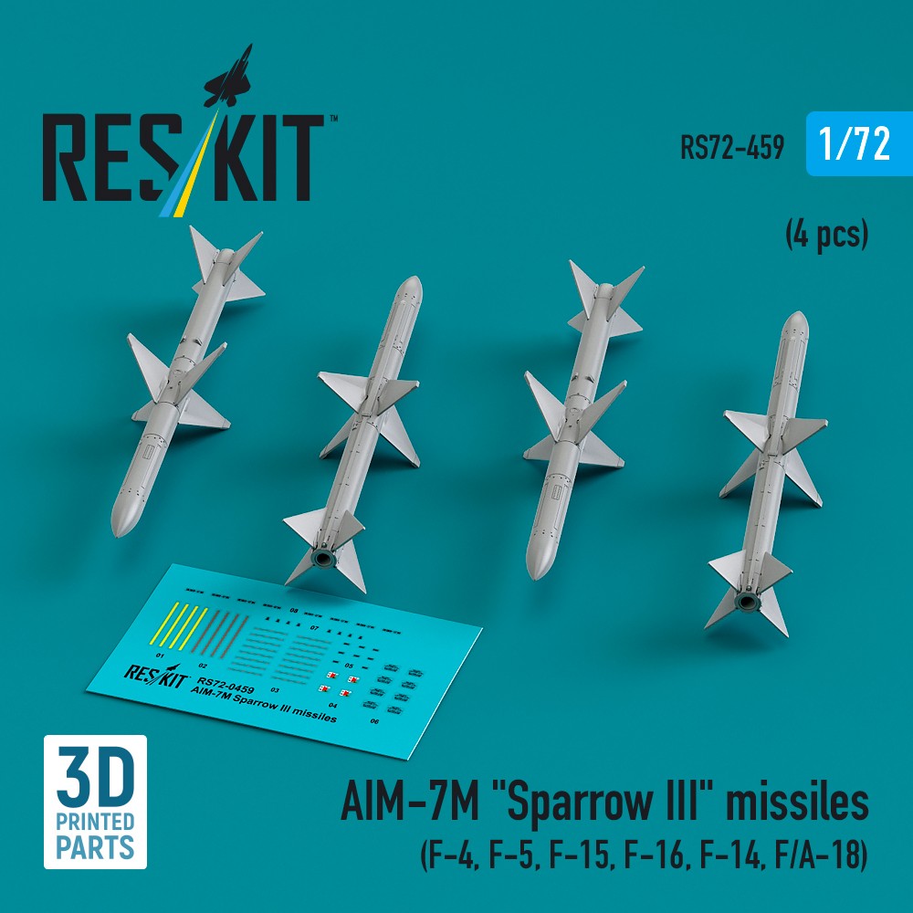 1/72 AIM-7M 'Sparrow III' missiles (4 pcs.)