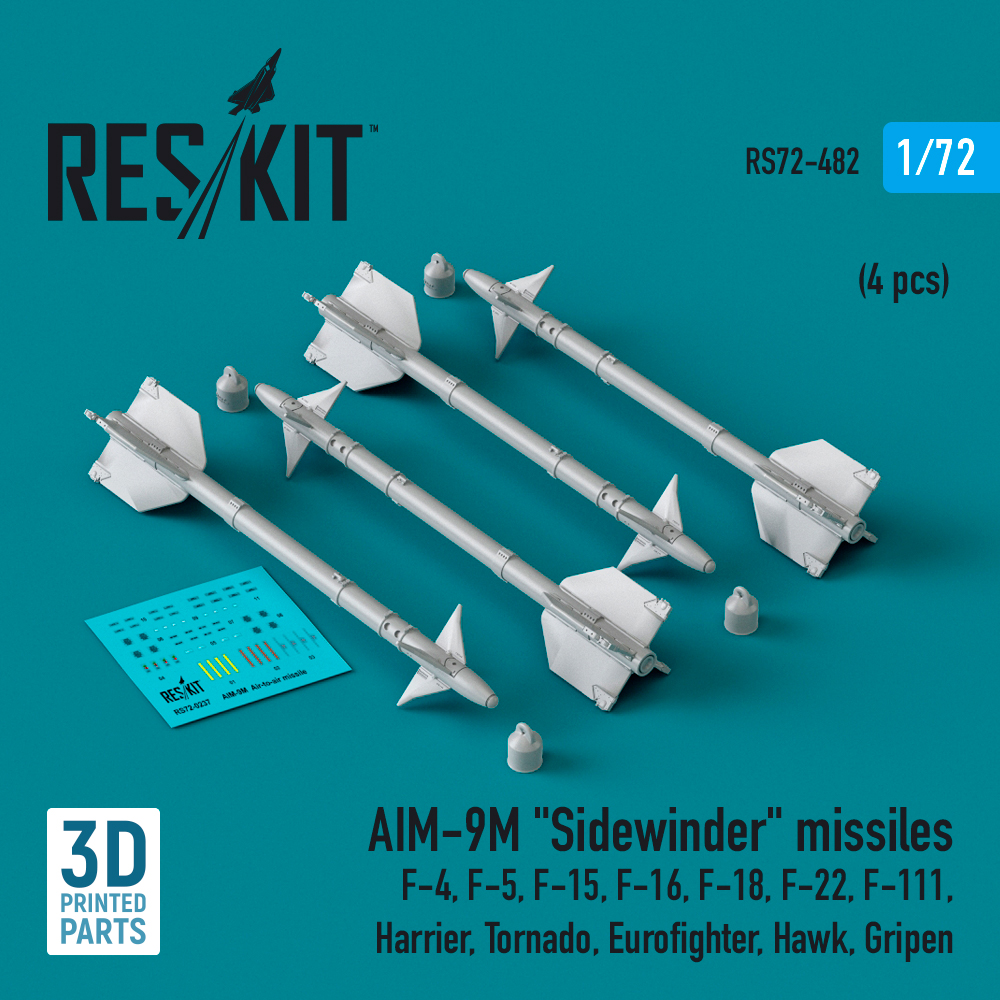 1/72 AIM-9M 'Sidewinder' missiles (4 pcs.)