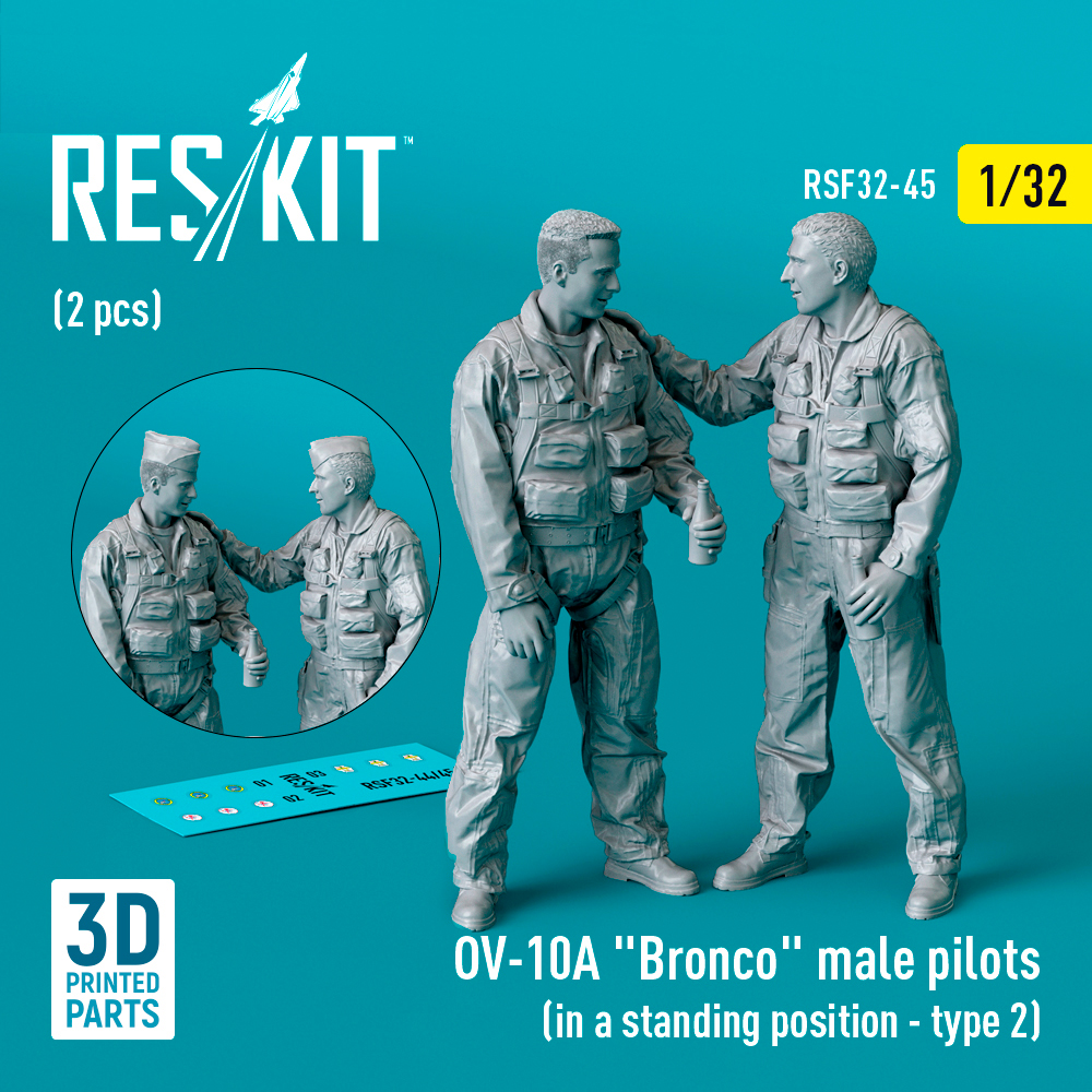 1/32 OV-10A 'Bronco' male pilots standing Type 2