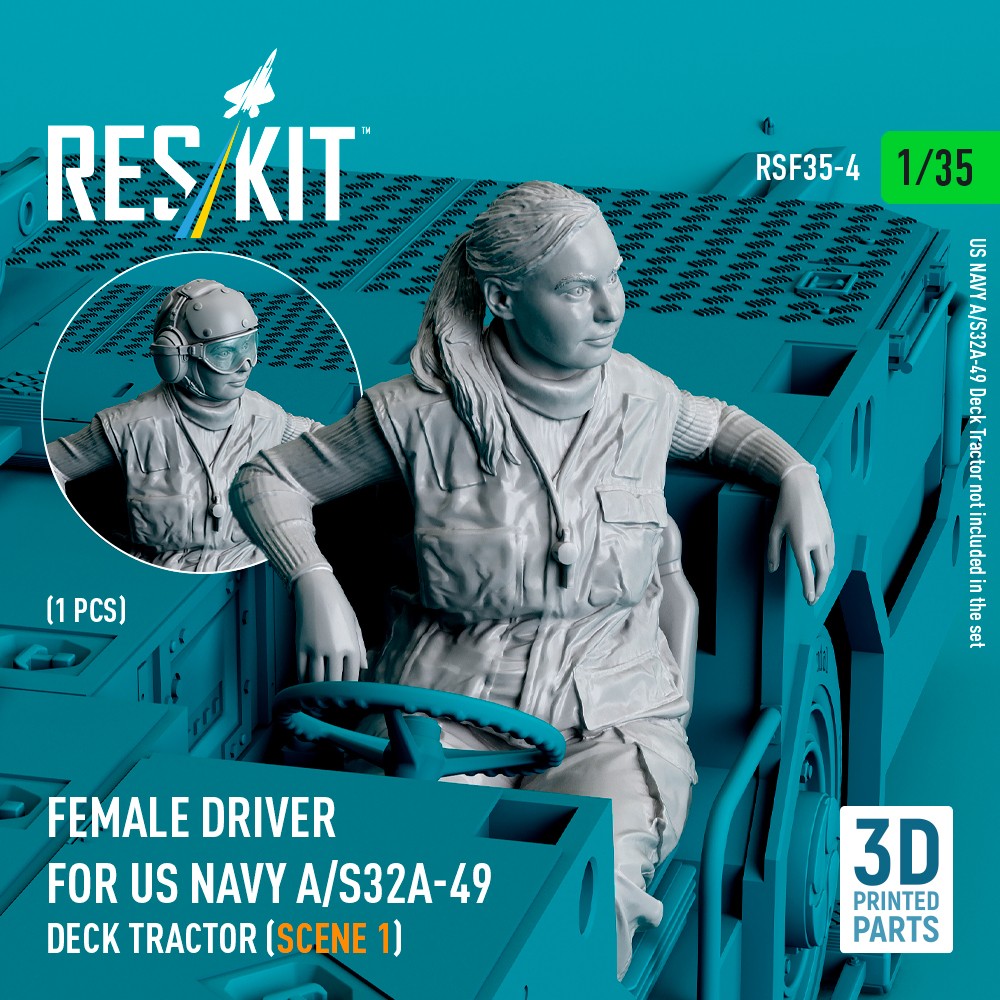 1/35 Female driver US NAVY A/S32A-49 Deck Tractor 