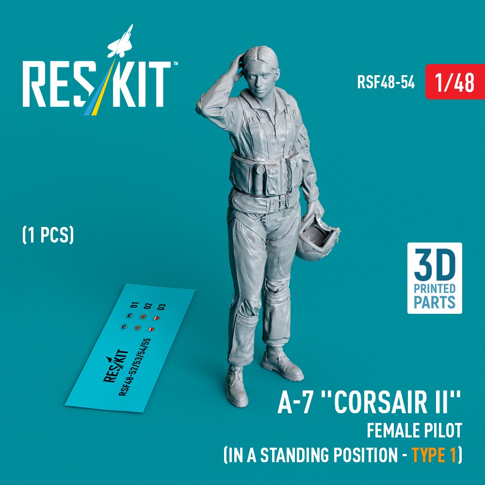 1/48 A-7 'Corsair II' female pilot stand.posit. 1