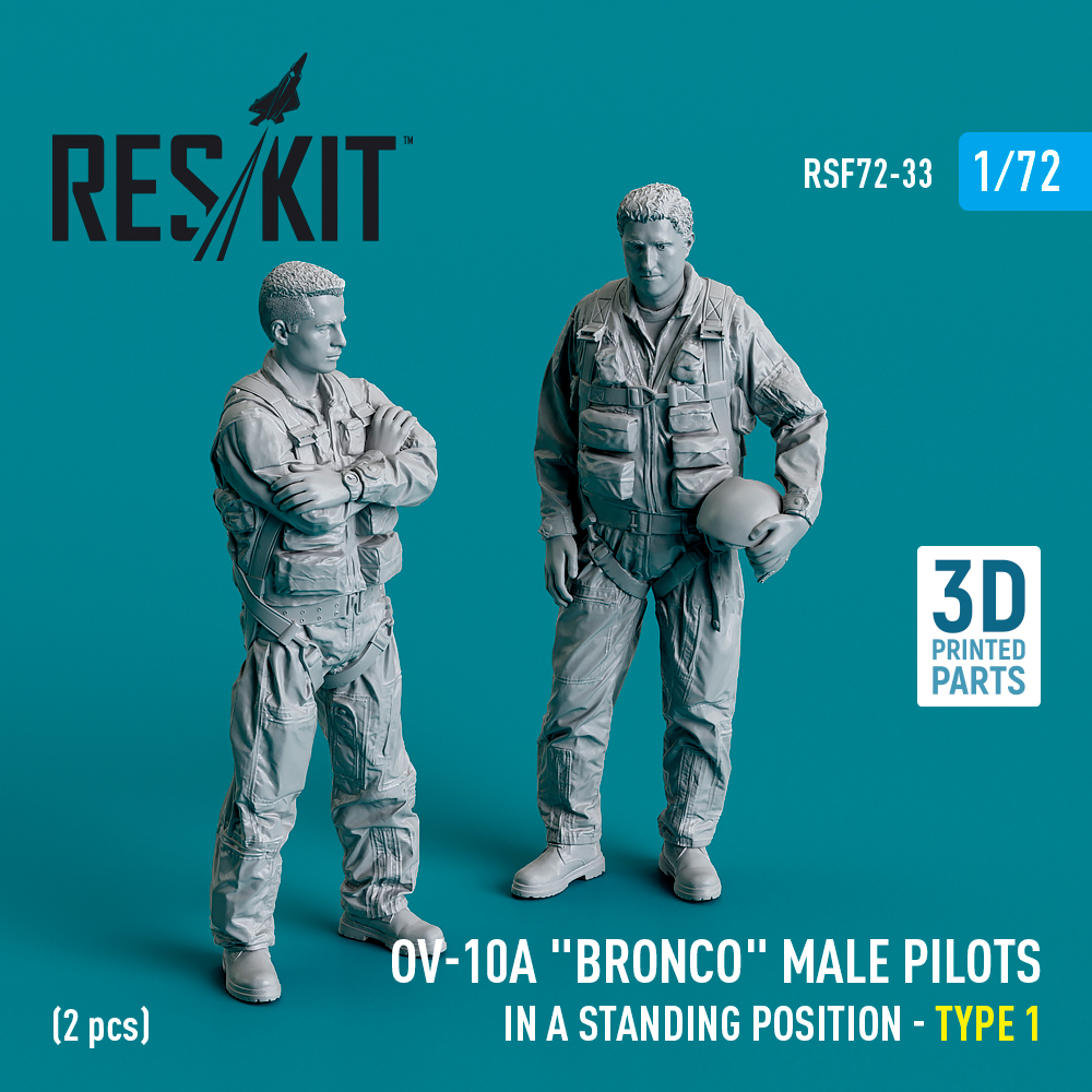 1/72 OV-10A 'Bronco' male pilots standing Type 1