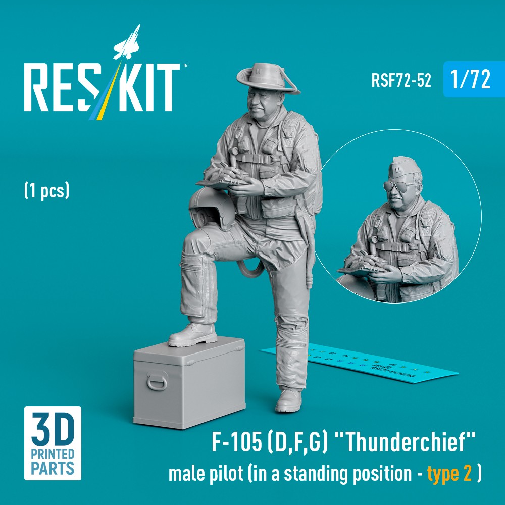 1/72 F-105 (D,F,G) male pilot stand.posit. type 2 