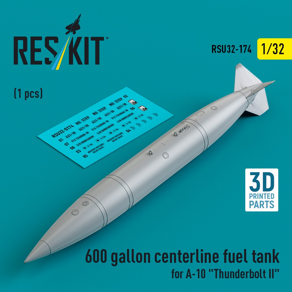 1/32 600 gallon centerline fuel tank A-10 (1 pc.)