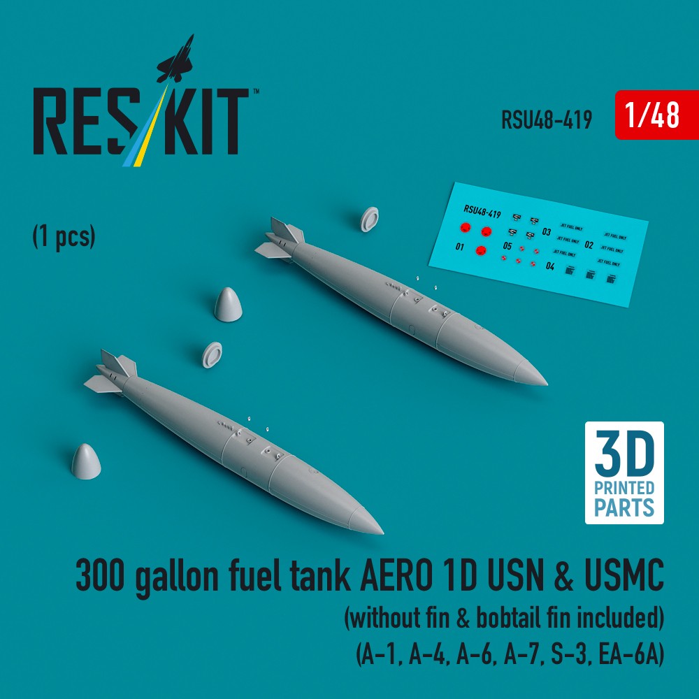 1/48 300 gallon fuel tank AERO 1D USN&USMC (2 pcs)