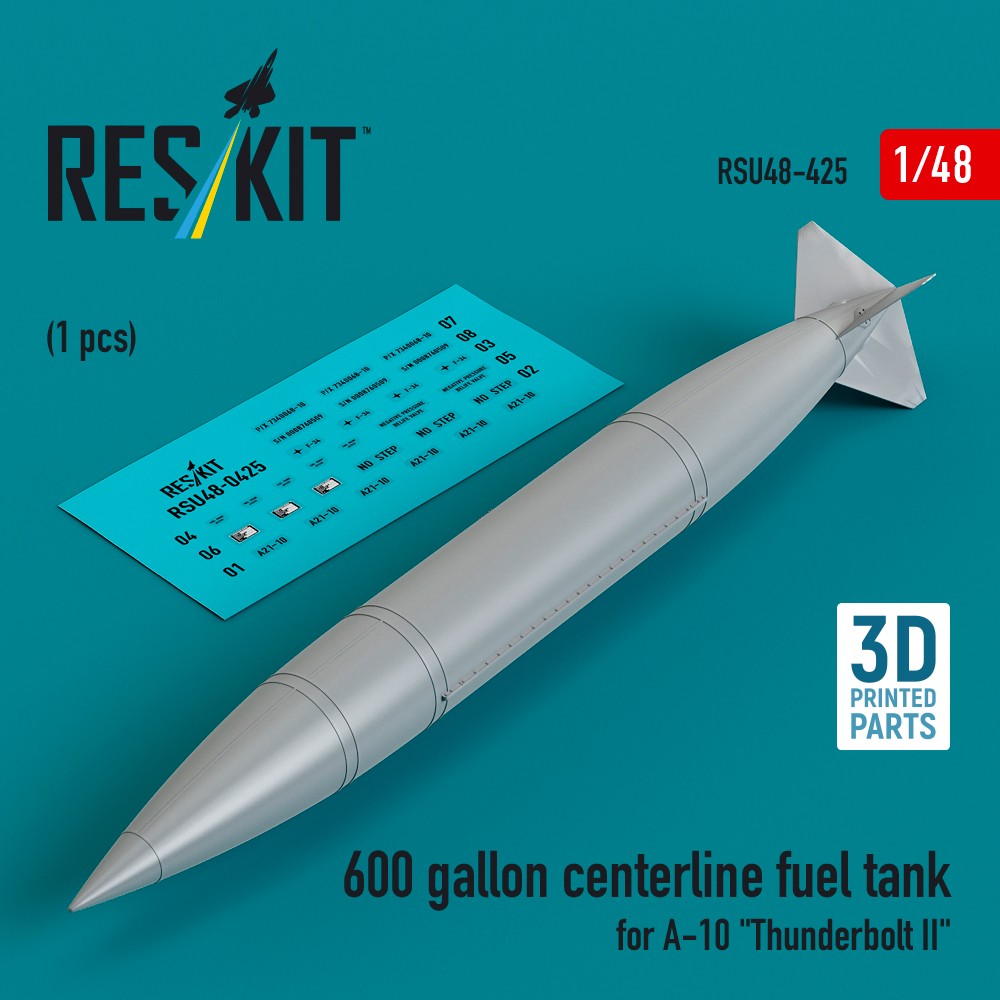 1/48 600 gallon centerline fuel tank A-10 (1 pc.)