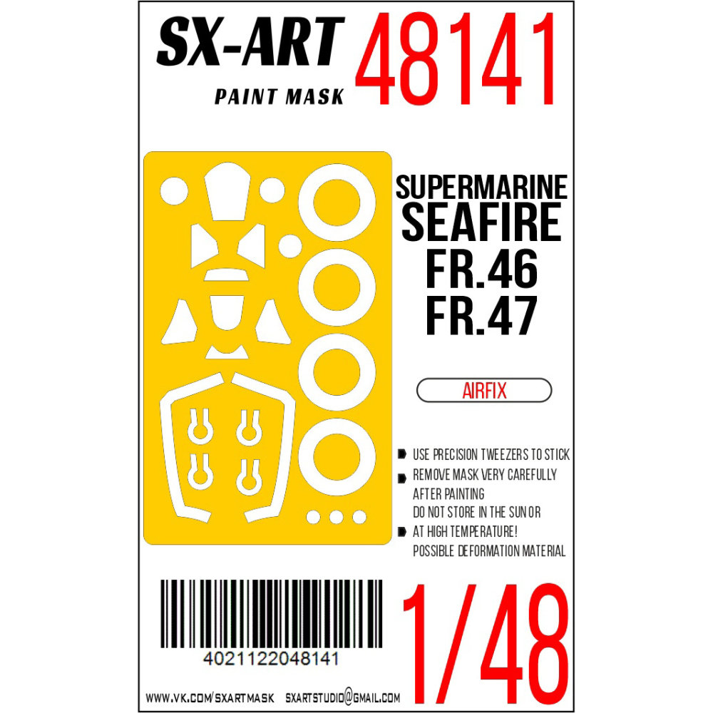 1/48 Paint mask Supermarine Seafire FR.46/FR.47